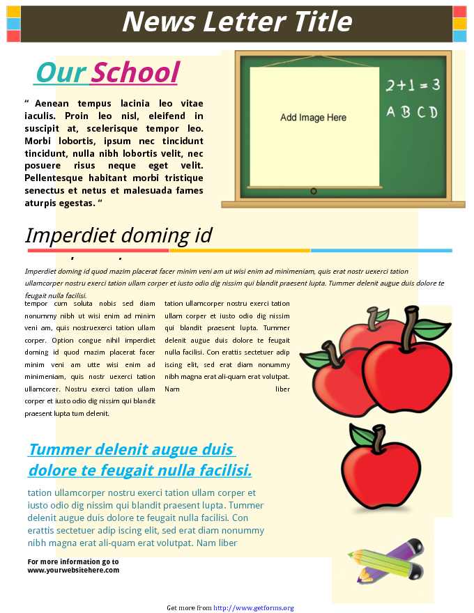 School Newsletter Template 2