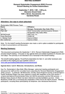 MEETING SUMMARY form