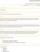 Minutes Template form