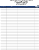 Product Price List 2 form