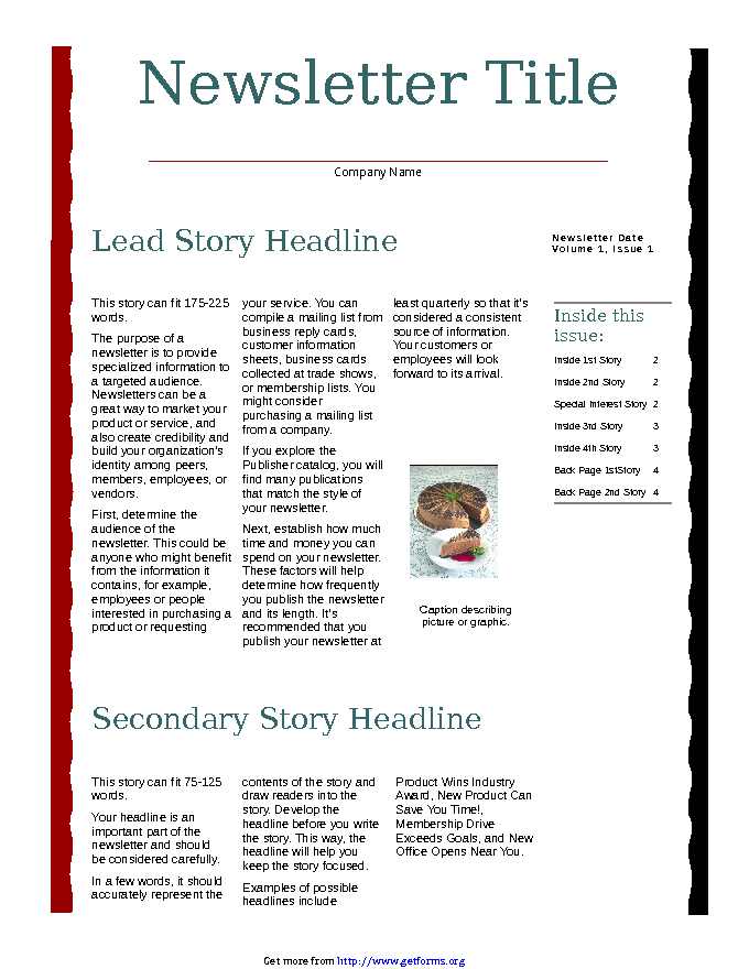 Business Newsletter Template 1