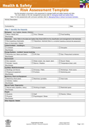 Risk Assessment Template 4 form