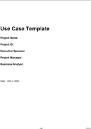 Use Case Template form