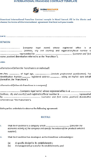 Franchise Agreement Sample 3 form