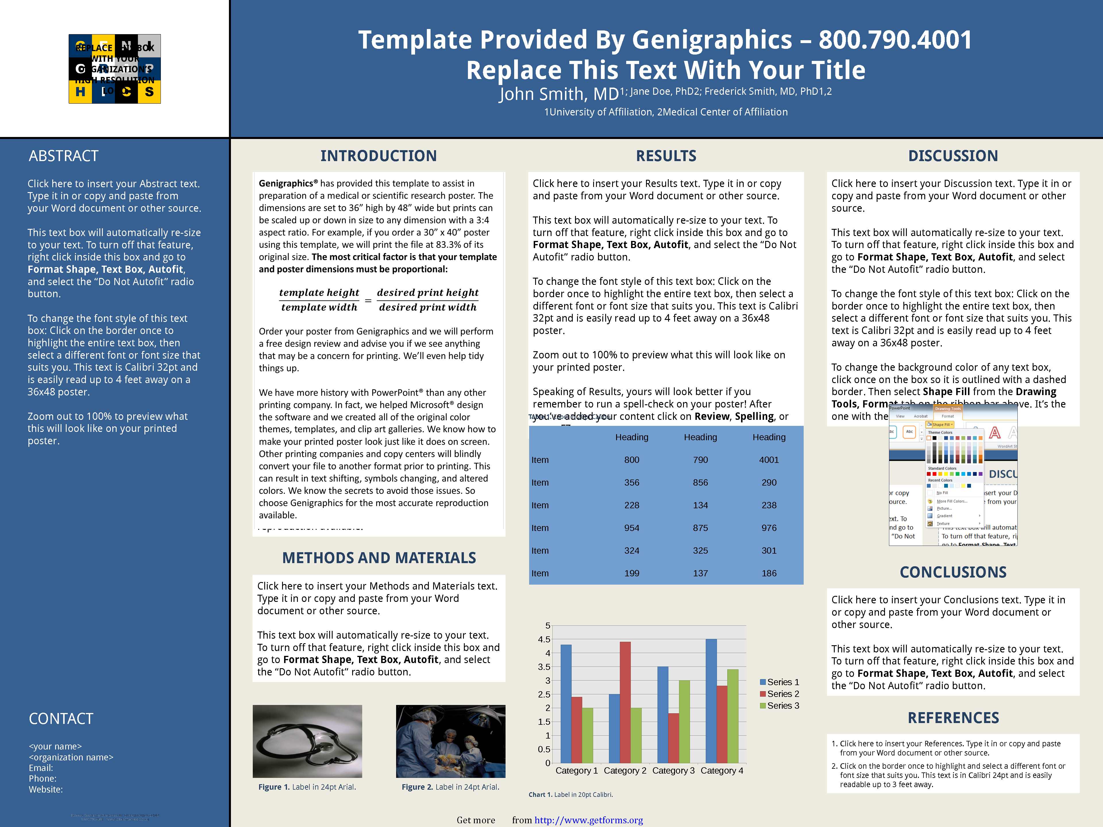 Research Poster Template With Abstract Sidebar (48*36) download