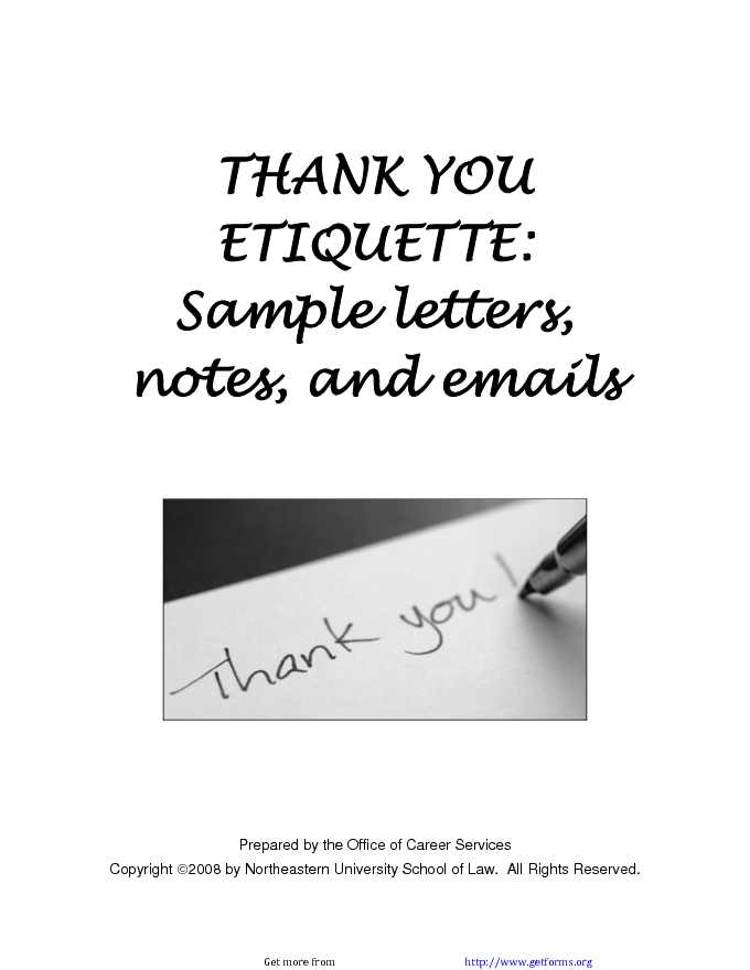 Thank you Etiquette