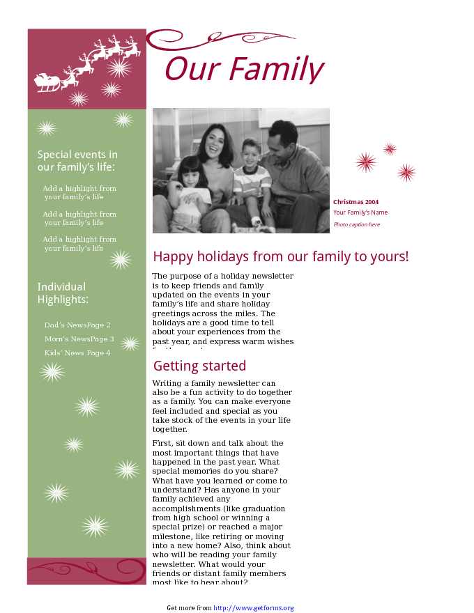 Christmas Newsletter 1