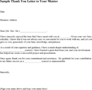 Sample Thank You Letter to Your Mentor form