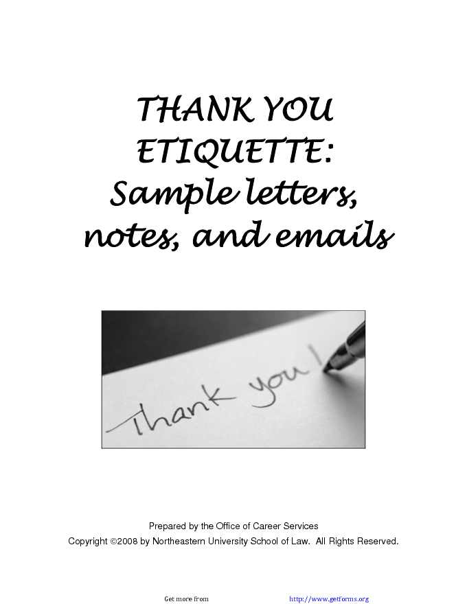 Sample Thank You Letters ,Notes And Emails