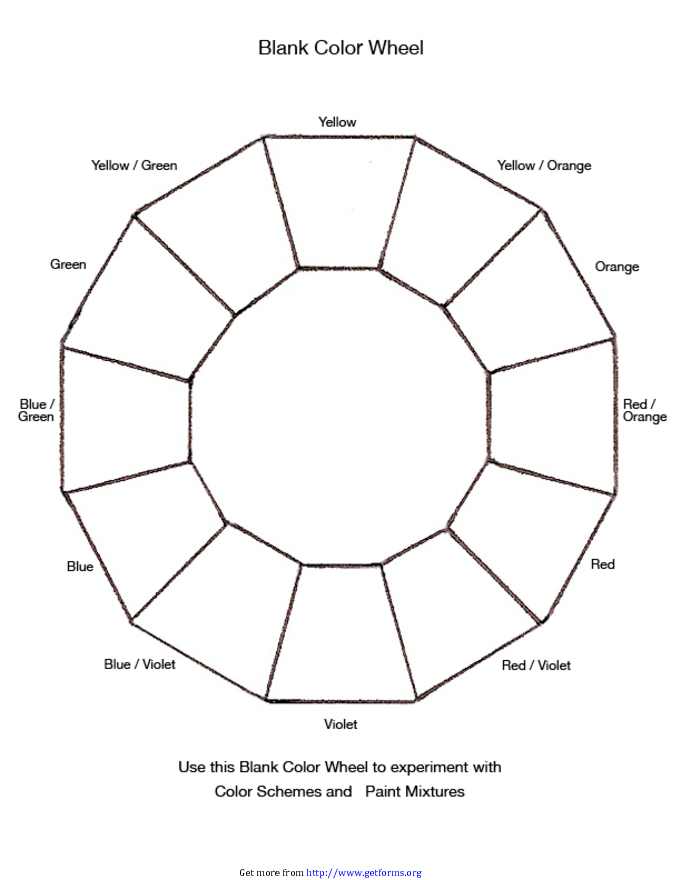 Color Mixing Wheel