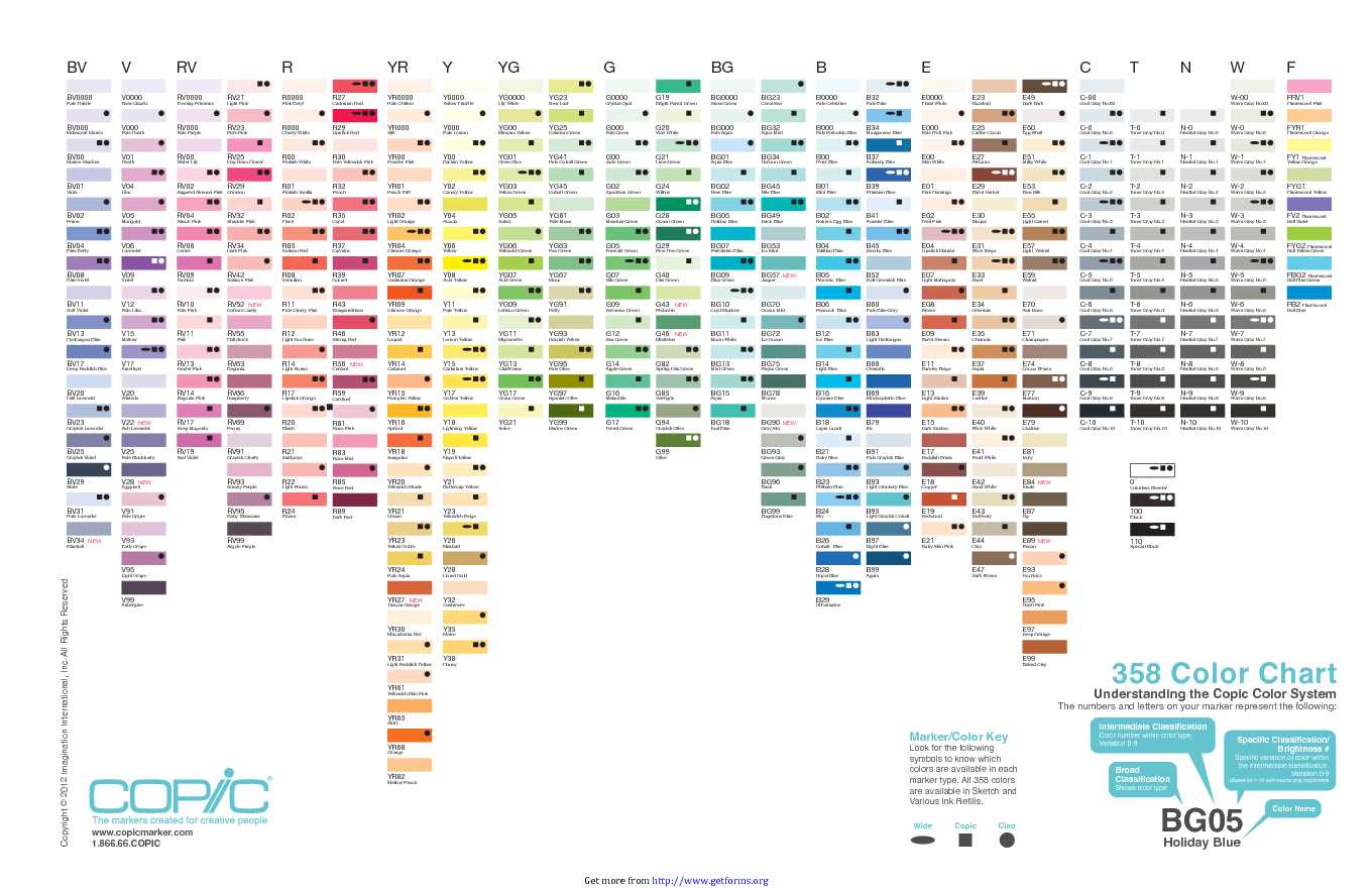 358 Color Chart