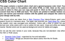 CSS Color Chart form