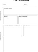 Classroom Newsletter Template 3 form