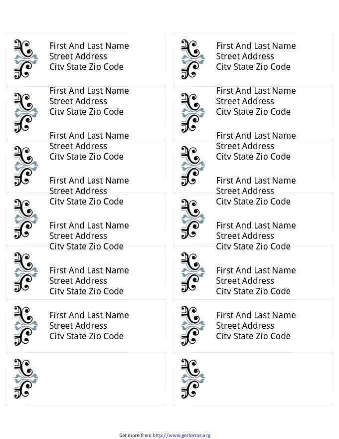Address Label Template 1