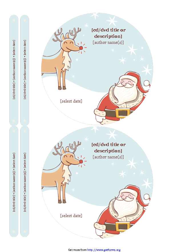 Christmas CD Label Template