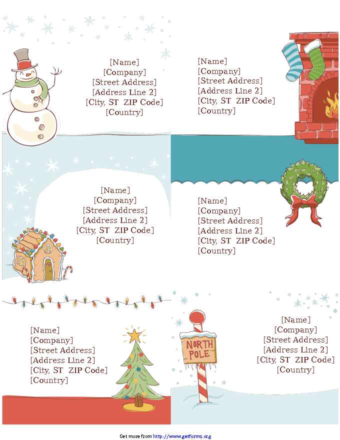 Christmas Shipping Label Template