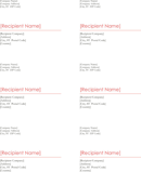 Shipping Label Template 1 form