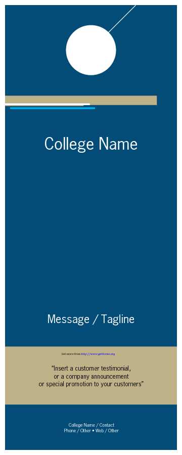 Education Door Hanger Template 1
