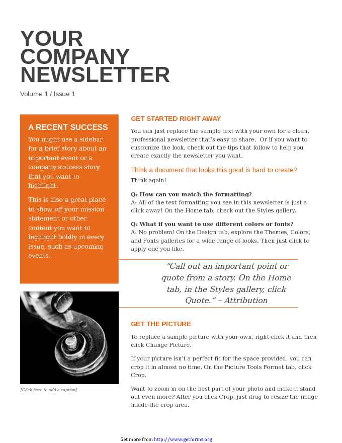 Company Newsletter 1