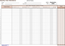 Monthly Class Attendance Tracking Template 1 form