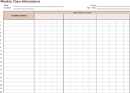 Monthly Class Attendance Tracking Template 2 form