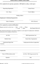 Employment Verification Form form