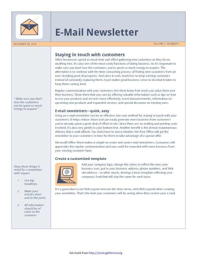 Email Newsletter