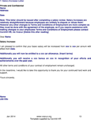 Salary Increment Letter form