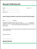 Salary Increase Template form