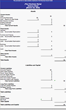 Balance Sheet in Excel form