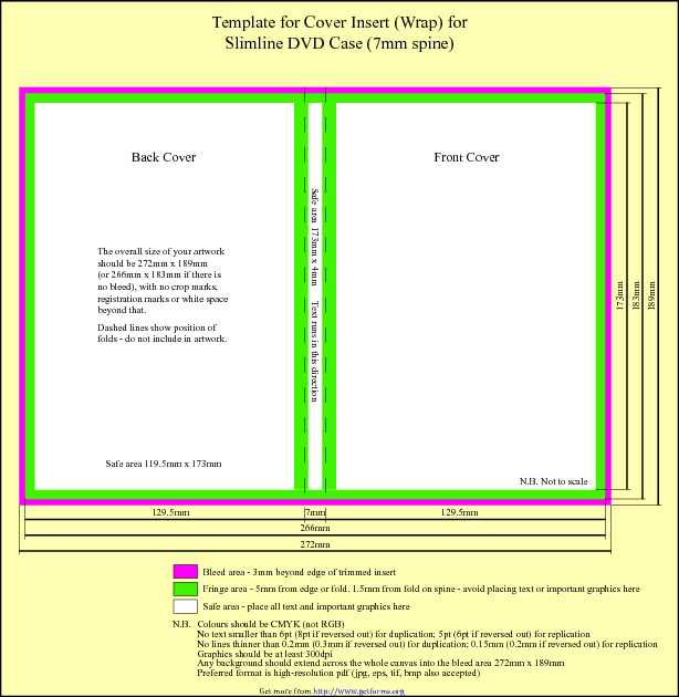 DVD Cover Template 7mm