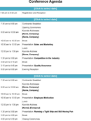 Conference Agenda form