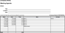 Meeting Agenda With Adjustable Times form