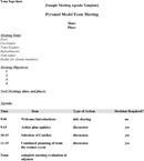 Meeting Itinerary Template form