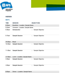 Event Agenda Document Template form