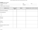 Individual Training Agenda form