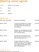 Business Meeting Agenda (Orange Design) form