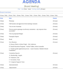 Board Meeting Agenda Template 1 form