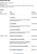 Board Meeting Agenda Template 3 form