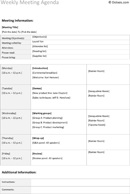 Meeting Agenda Template (Weekly) form