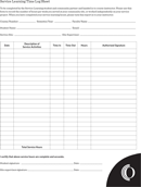 Service Learning Time log Sheet form