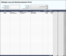 Mileage Log With Reimbursement Form form