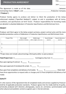 Standard Video Production Contract form