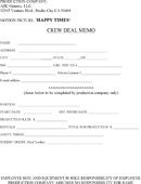 Crew Deal Memo form