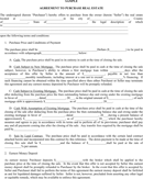 Purchase Agreement Template form