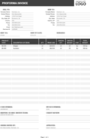 Proforma Invoice form