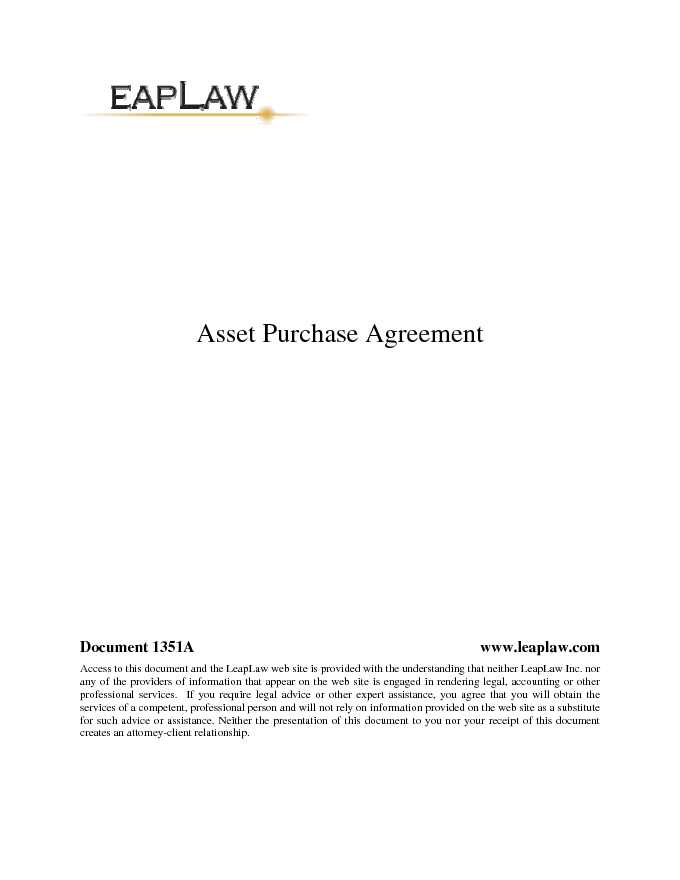 Asset Purchase Agreement 3