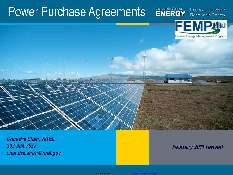 Power Purchase Agreements