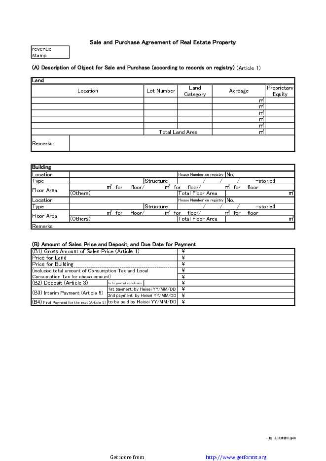 Sale and Purchase Agreement of Real Estate Property