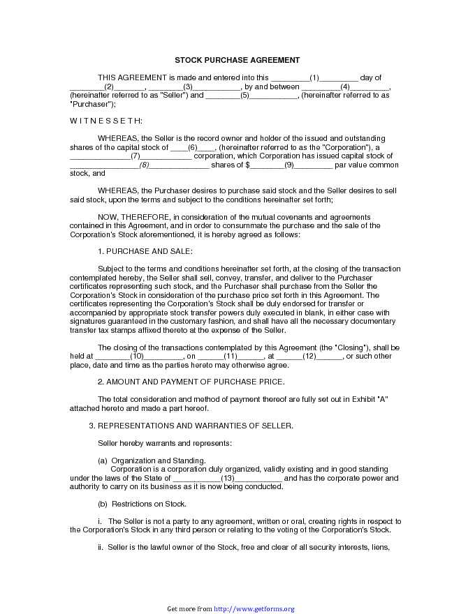 Stock Purchase Agreement 1